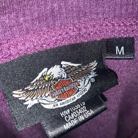 Vintage y2k Harley Davidson bling Y2k Long sleeve thermal - Picture 4 of 6